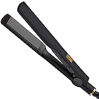Hot Tools Pro Artist Black Gold Flat Iron | Long Lasting, Extra Smooth Styles (1-1/4 in)