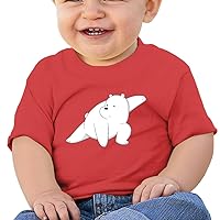 Unisex-Baby/Toddler/Infant We Bare Bears Ice Bear T-Shirts Red