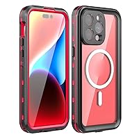 YEXIONGYAN-Full Body Protective Case for iPhone 14Pro Max/14 Pro/14 Plus/14 Dustproof Waterproof Shockproof Shell Supports Wireless Charging (14,Red)