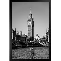 London Big Ben House of Parliament in Black and White Photo Photograph Art Print Stand or Hang Wood Frame Display Poster Print 9x13