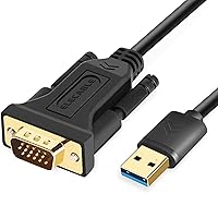 USB to VGA Adapter Cable 6.5FT Compatible with Mac OS Windows XP/Vista/10/8/7, USB 3.0 to VGA Male 1080P Monitor Display Video Adapter/Converter Cord. (6.5FT)