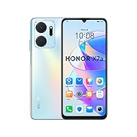 HONOR X7a Mobile Phone Unlocked, 6.74-Inch 90Hz Fullview Display, 50MP Quad Camera with 5330 mAh Battery, 4 GB+128 GB, Android 12 Titanium Silver