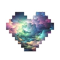 Building Block Puzzle Heart Shaped Building Bricks Set Cloud Color Building Brick Block for Adults Block Puzzle Building for Ornament 3D Micro Building Blocks for Creators of All Ages