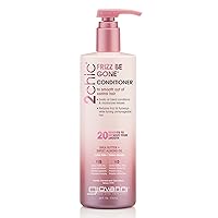 2chic Frizz Be Gone Conditioner - Anti-Frizz Natural Hair Smoothing Formula with Shea Butter & Sweet Almond Oil, Macadamia, Paraben Free, Color Safe - 24 oz