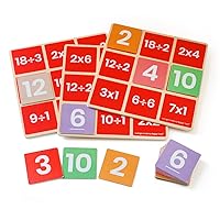 Bigjigs Toys, Maths Bingo Game - Multiply & Divide, Wooden Toys, Maths Game, Kids Bingo Game, Educational Toys, Bingo Set, Wooden Board Games, Maths Toy