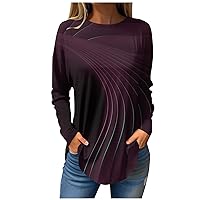 Blouses for Women 2023 Crew Neck Long Sleeve Tops Fall Casual Teacher T Shirt Plus Size Tunic Tops Graphic Tees