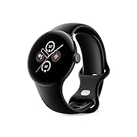 Google Pixel Watch 2 with the Best of Fitbit and Google - Heart Rate Tracking, Stress Management, Safety Features - Android Smartwatch - Matte Black Aluminum Case - Obsidian Active Band - LTE