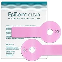 Epi-Derm Keloid Areopexy Silicone Scar Sheets for Breast Augmentation, Professional Scar Patches in Lollipop Configuration, Ideal for Lejour Technique, Cut-to-Size, Pair - 1 Pair, Clear