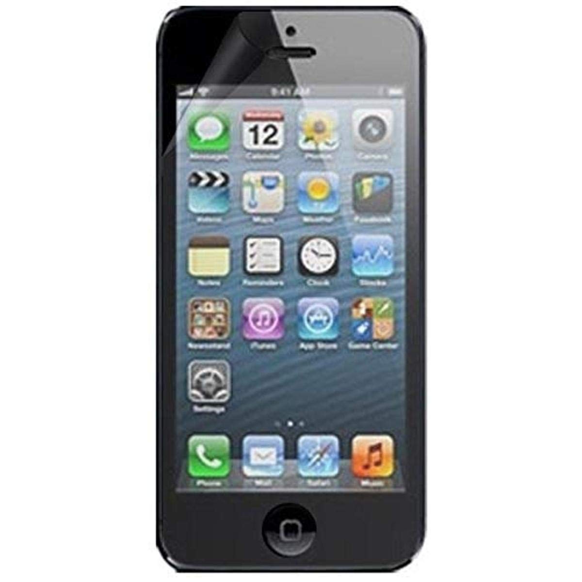 RND 3 Screen Protectors for Apple iPhone 5 (Silver Diamond Finish) with lint cleaning cloths