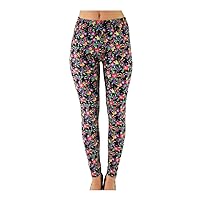 TD Ultra Soft Printed Fashion Pattern Leggings - Floral Design Clothing for Women