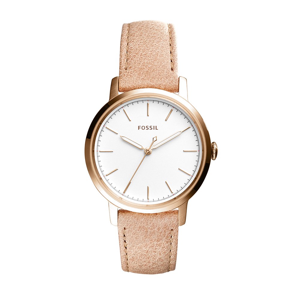 Fossil Women Neely Stainless Steel and Leather Casual Quartz Watch