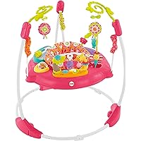 Fisher-Price Baby Bouncer Pink Petals Jumperoo Activity Center with Music Lights Sounds and Developmental Toys