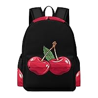 Cherries Mini Backpack Printed Shoulder Bag Travel Daypack Camping Work Bags