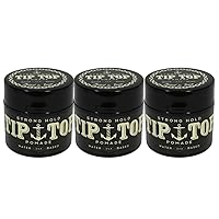 TIP TOP Strong Hold Water Based Pomade 4.25oz Pack of 3