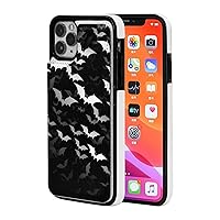 Halloween Flying Bats Printed Wallet Case for iPhone 11 Pro Case with 2 Card Holder, Pu Leather Shockproof Phone Cases Cover for iPhone 11 Pro Case 5.8