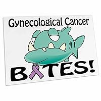 3dRose Gynecological Cancer Bites Awareness Ribbon Cause Design - Desk Pad Place Mats (dpd-115534-1)