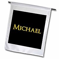 3dRose Michael popular baby girl name in the USA. Yellow on black amulet - Flags (fl_354956_1)