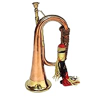 NauticalMart Heavy Brass And Copper Blowing Bugle Horn 10.6