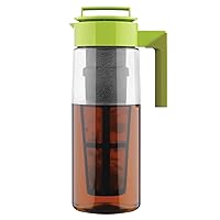 Takeya Premium Quality Iced Tea Maker with Patented Flash Chill Technology Made in the USA, BPA Free, 2 Quart, Avocado