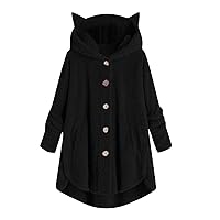 Womens Fuzzy Fleece Jackets 2023 Fall Winter with Hood Mid Length Thicken Faux Fur Ski Snow Windbreaker Coats Outwear