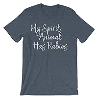 My Spirit Animal Has Rabies Unisex Short Sleeve t-Shirt, Super Soft Heather Navy