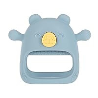 Nuby Silicone Wrist Teething Mitten - Baby Teether Ring - 3+ Months - Blue Bear