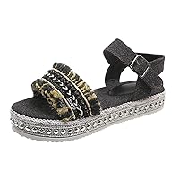 Universal Sandal Womens Wedge Sandals With Elastic Straps White Sandals For Toddler Girls Size 7