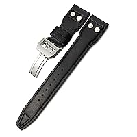 Genuine Leather Rivet Watchband 20mm 21mm 22mm For IWC Big Pilot Watch TOP GUN SPITFIRE Le Petit Prince Calfskin Strap