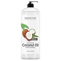 Fractionated Coconut Oil - Relaxing Massage Oil, Liquid Carrier Oil for Diluting Essential Oils - Skin, Lip, Body & Hair Oil Moisturizer & Softener - 16 fl oz