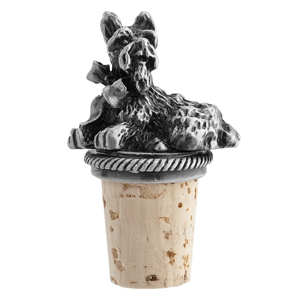 Epic Products Scottie Dog Bottle Stopper, Pewter