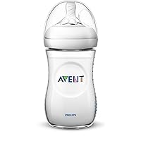 AVENT Natural Baby Bottle, Clear, 9oz, 2pk, SCF013/27
