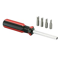 Prime-Line 656-6350 One Way Screw Remover and Driver Multi-Bit Tool for #4, #6, #8 and #10 One-way Screws (1 Set)