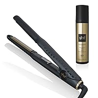 ghd Mini Styler Essentials Duo ― Mini Flat Iron Hair Straightener (Black) with Bodyguard Heat Protectant Hair Spray (4 fl. oz.)