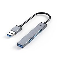 USB Charging Hub, TOTU USB A Docking Station USB A 3.0, USB A 2.0 * 3, Fast Transfer High Speed USB Hub for USB A Devices