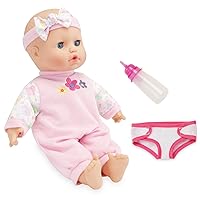 Kidoozie Sweetie Doll - Soft-Bodied 12 Inch Doll with Open and Close Eyes for Ages 12 Months and Up - Perfect for Encouraging Emotional Development and Imaginative Play!