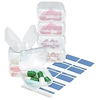 8 Pack Pill Box, Organizer and Vitamin Containers, Travel Pill Organizer Case Mini Tiny Clear Plastic Storage Containers Portable for Pocket Purse