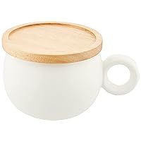 Alta AR0604417 Mug, 9.5 fl oz (280 ml), White Poto O Mug with Lid