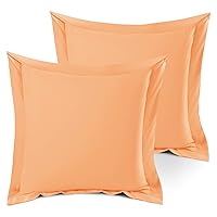 Nestl Soft Pillow Shams Set of 2 - Double Brushed Microfiber Pillow Covers - Hotel Style Premium Bed Pillow Cases, with 1.5” Decorative Flange, Euro 18