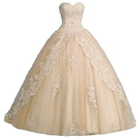 Women Lace Quinceanera Dresses 2022 Ball Gown Prom Dress with Train
