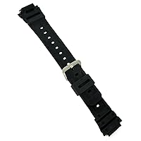 18mm Kreisler Polyurethane Smooth Flexible Long Lasting Black Watch Band PS-2
