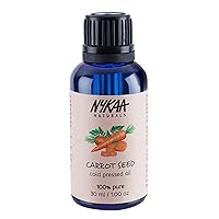 Nykaa Naturals 100 Percent Pure Cold Pressed, Carrot Seed, 1.01 oz - Protects Hair from Sun Damage - Face Oil for Dark Spots - Improves Complexion