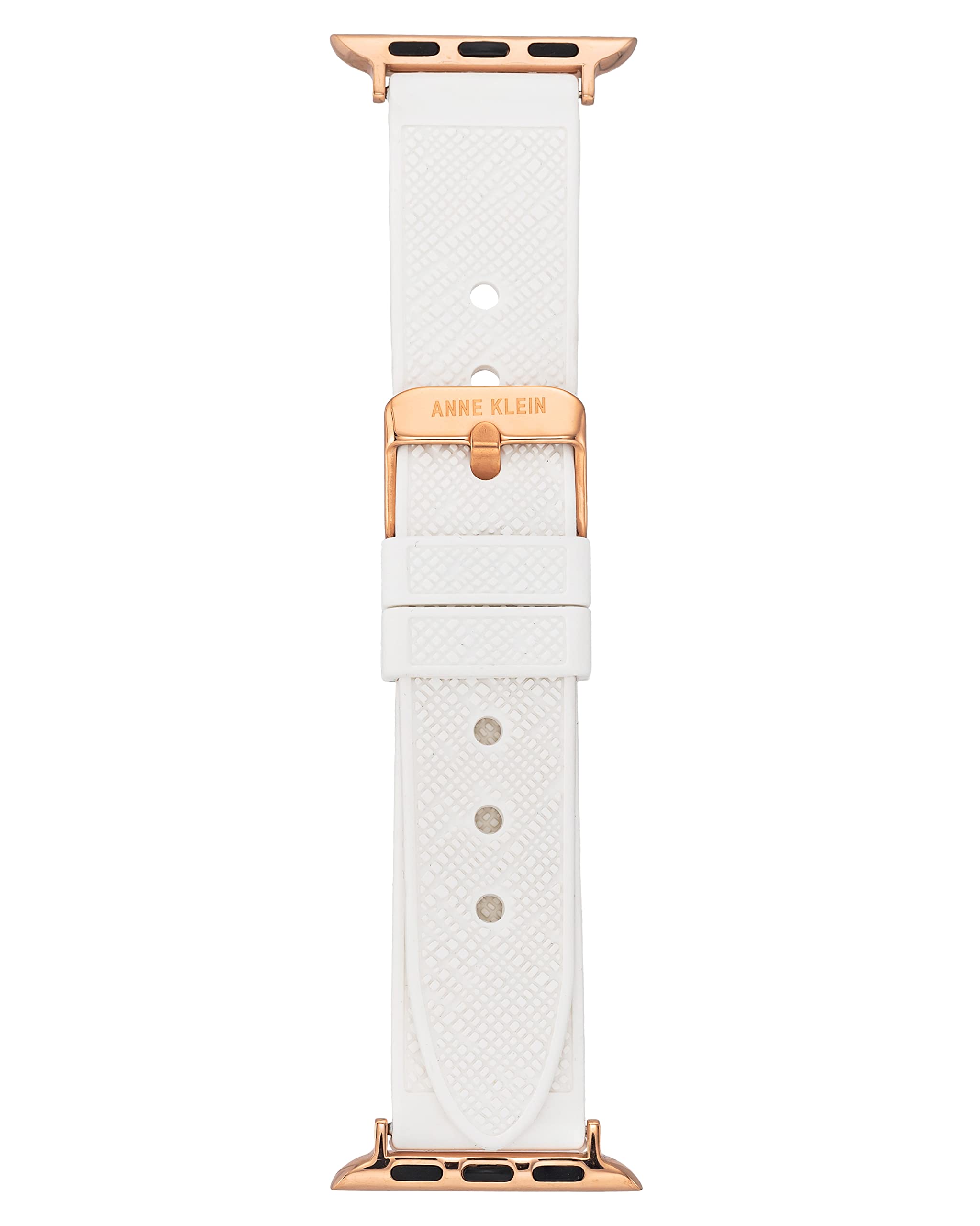 Anne Klein Silicone Fashion Band for Apple Watch Secure, Adjustable, Apple Watch Band Replacement, Fits Most Wrists