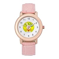 Coat of Arms of Madagascar Fashion Leather Strap Women's Watches Easy Read Quartz Wrist Watch Gift for Ladies