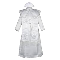 Baby Boys Christening Baptism Gown Silver Outfits Dove Cross Church 0-30M