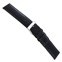 18mm Speidel Black Padded Oiled Leather Square Tip Mens Watch Band Reg 6050 520
