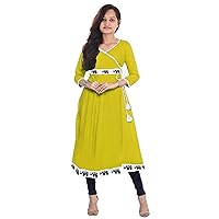 Women's Long Dress Cotton Tunic Party Wear Frock Suit Animal Print Maxi Yellow Color Plus Size
