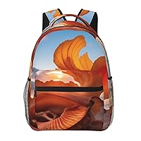 Shell On The Beach Backpack Lightweight Casual Backpacksn Multipurpose Backpack With Laptop Compartmen