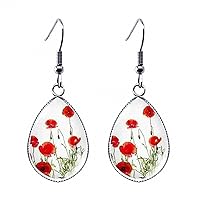 Poppy Earrings Funny Girl Women Jewelry Accessories Flower Pendant Gift