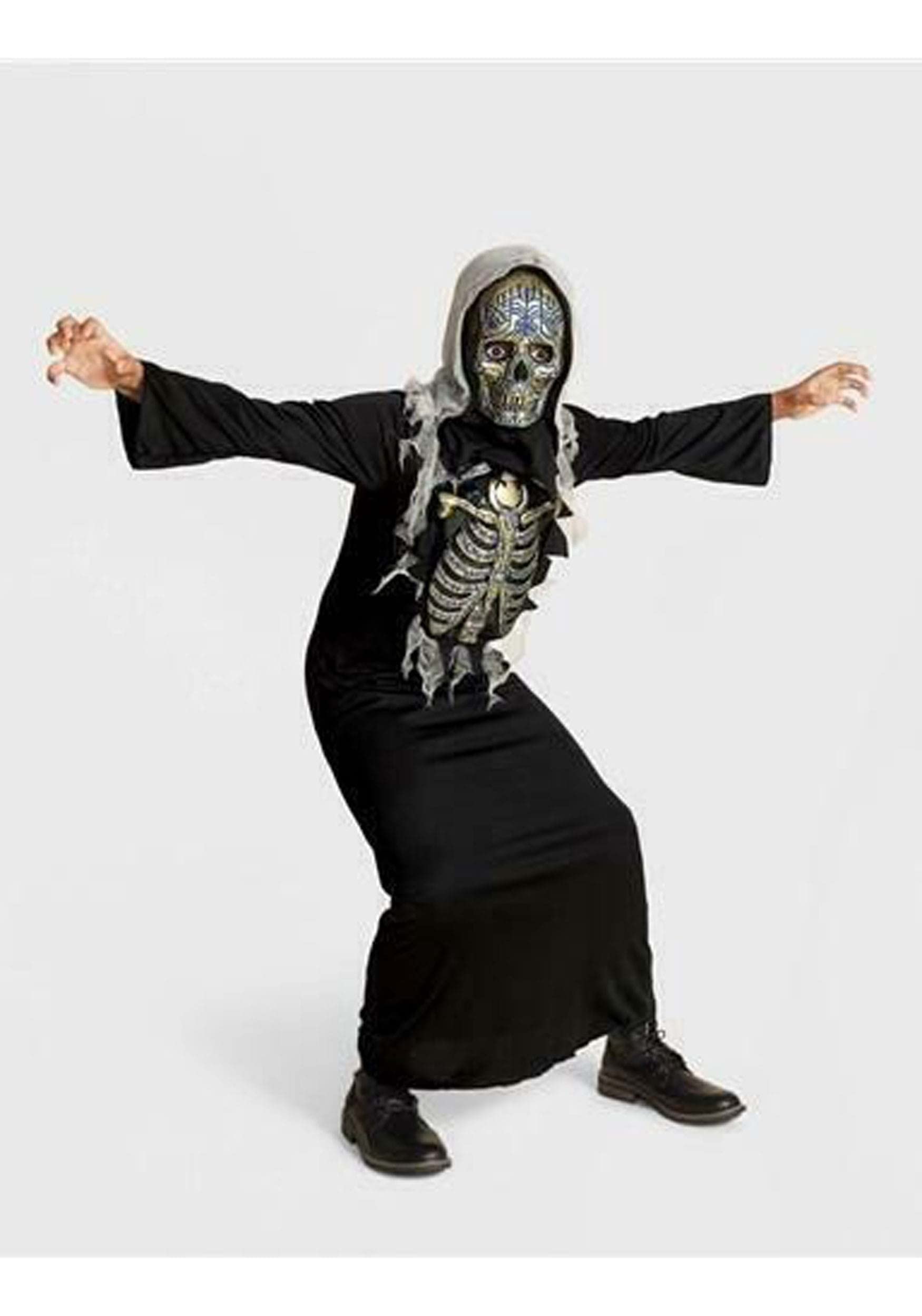 Hyde and Eek! Boutique Kids Dress Up & Pretend Play Costumes (Kids' Light up Reaper Robe, Hooded Mask Size-Large), 6-12 Months and older