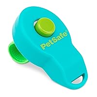 PetSafe Clik-R Dog Training Clicker - Positive Behavior Reinforcer for Pets - All Ages, Puppy and Adult Dogs - Use to Reward and Train - Training Guide Included - Teal